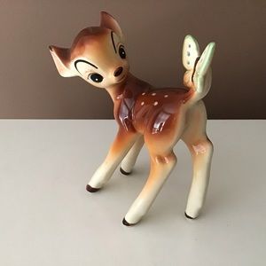 Vintage Bambi Disney Porcelain Figure Made in Japan 5.5" Butterfly Tail